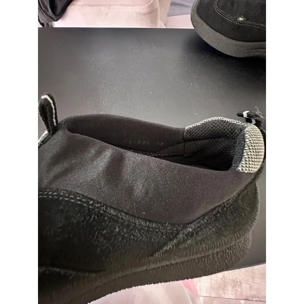 Ecco Womens Loafer Slip‎ On Black Suede Leather Shoe Size 7.5 US, 38 EU